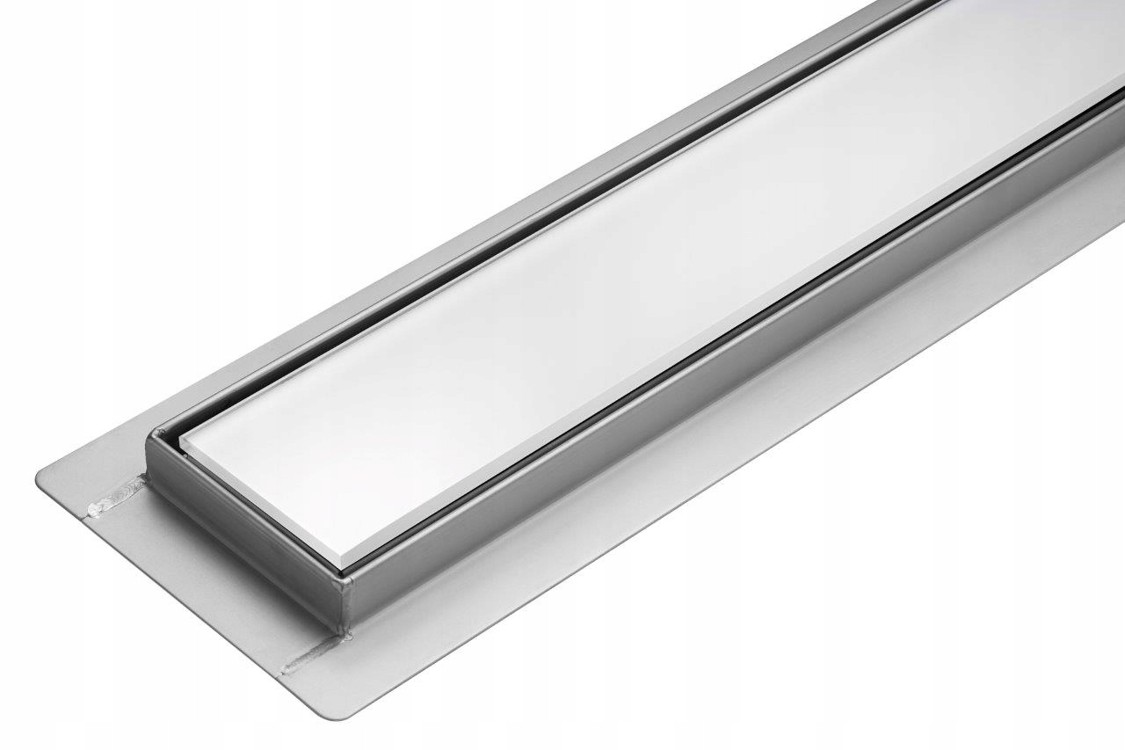 Lineárny odtok Wave White Glass 60 cm